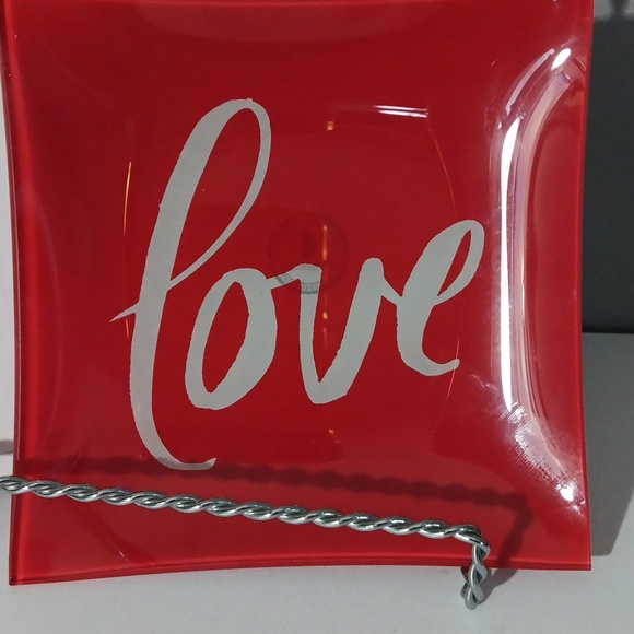 SHIRALEAH in box Square LOVE Dish - Picture 2 of 5